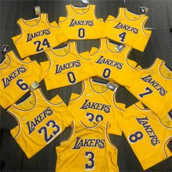 لباس زرد لس آنجلس لیکرز 2022 ویژه 75 سالگی NBA آیکن ادیشن