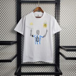 تیشرت سه ستاره آرژانتین سفید طرح مسی