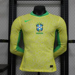 لباس اول برزیل 2024 آستین بلند ورژن بازیکن (پلیری)