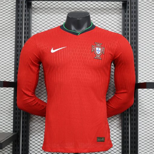 لباس اول پرتغال یورو 2024 آستین بلند ورژن بازیکن (پلیری)