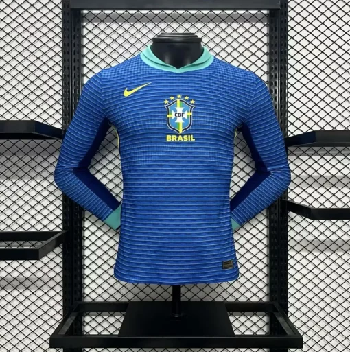 لباس دوم برزیل 2024 آستین بلند ورژن بازیکن (پلیری)
