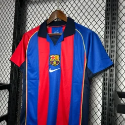 لباس کلاسیک بارسلونا 2002-2001 کیت اول - تصویر 4